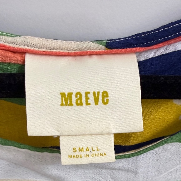 3/$30 Anthropologie Maeve Colorful Striped Top Size Small - Picture 2 of 3